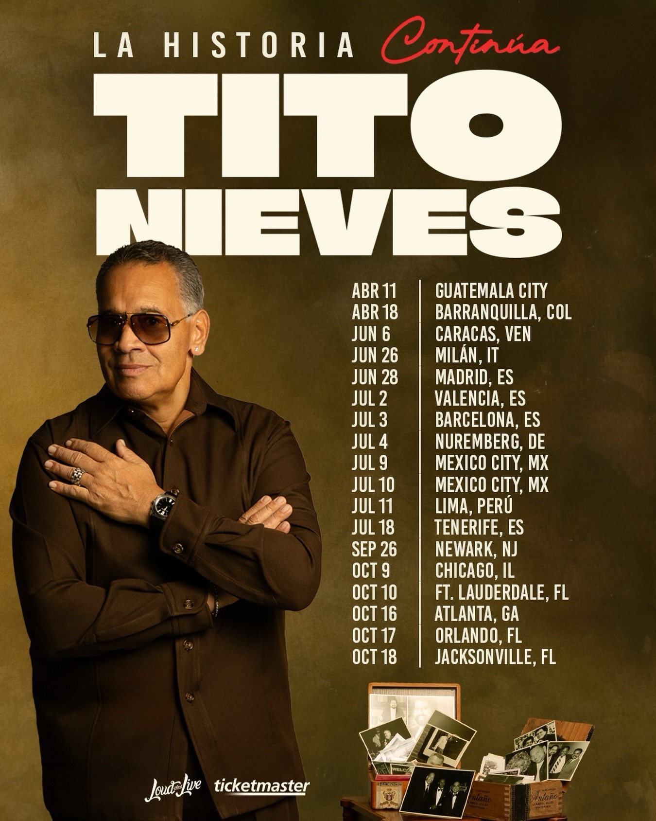 Tito Nieves La Historia Continua Tour Poster 2026